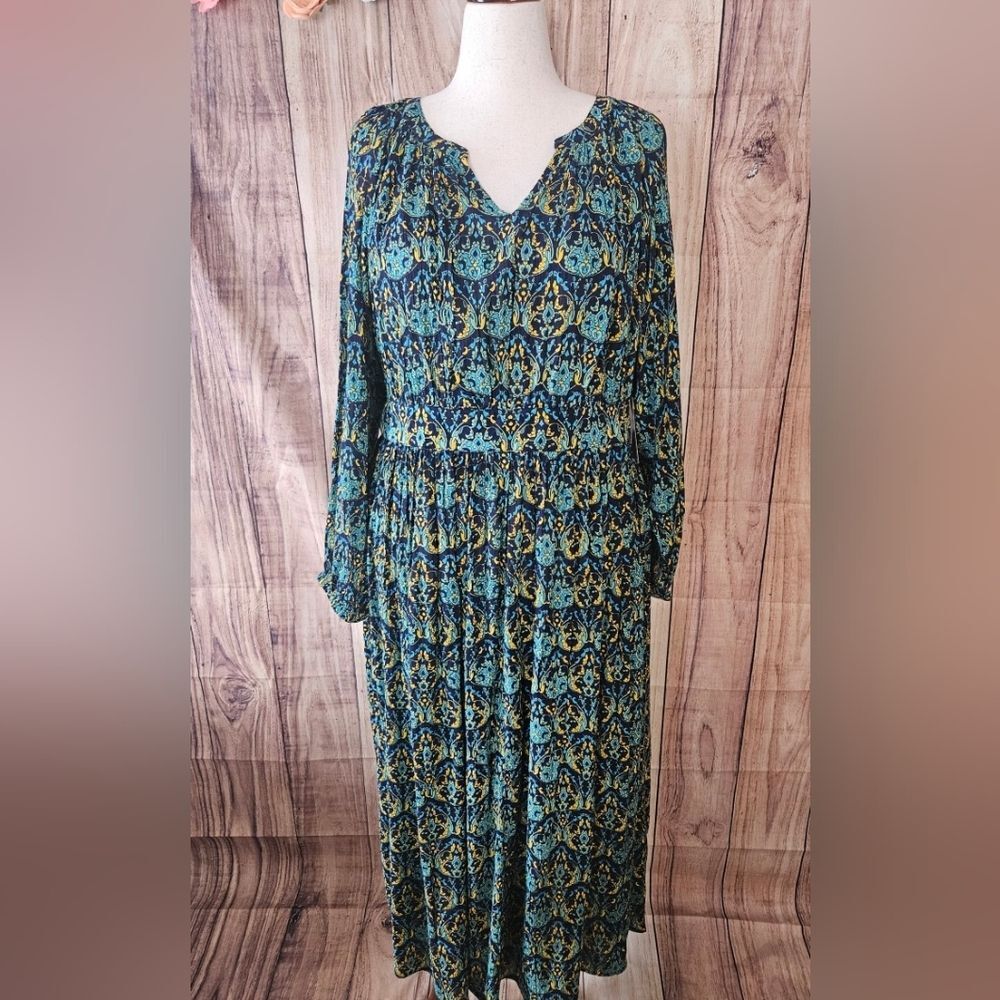 New Roaman's Floral Print Midi Shirt Dress Plus Size 18/20